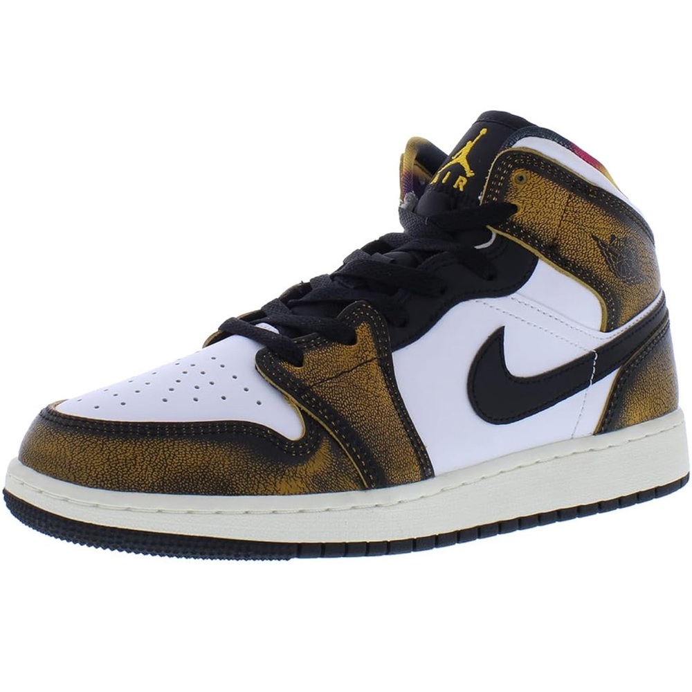 Nike Air Jordan 1 MID SE   BLACK/TAXI-WHT-SAIL
